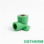 Recycled Injection PPR Pipe Fittings Double Union Ball Valve With Brass Ball