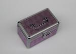 Small Aluminum Beauty Nail Case Pink ABS Cosmetic Box With Mirror