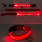 3 Modes Adjustable LED Dog Collar USB Rechargeable , Light Up Christmas Dog