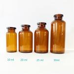 Screen Printing Medical Injection Glass Vial 30ml Amber Tubular Glass Vial