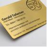 Buy cheap Brushed Gold Metallic Embossed Business Cards Popular Creative Business Gift from wholesalers