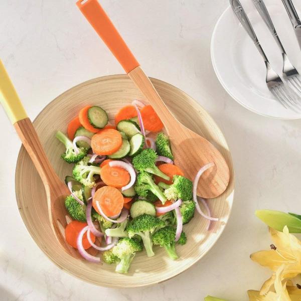 Buy cheap Heat Resistant 5 Piece Bamboo Utensil Set With Spatula And Mixing Spoon from wholesalers