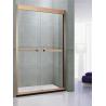 Buy cheap Rose Gold Sliding Shower Stall 8 / 10 MM Nano Clear Tempered Glass Double Moving Doors from wholesalers