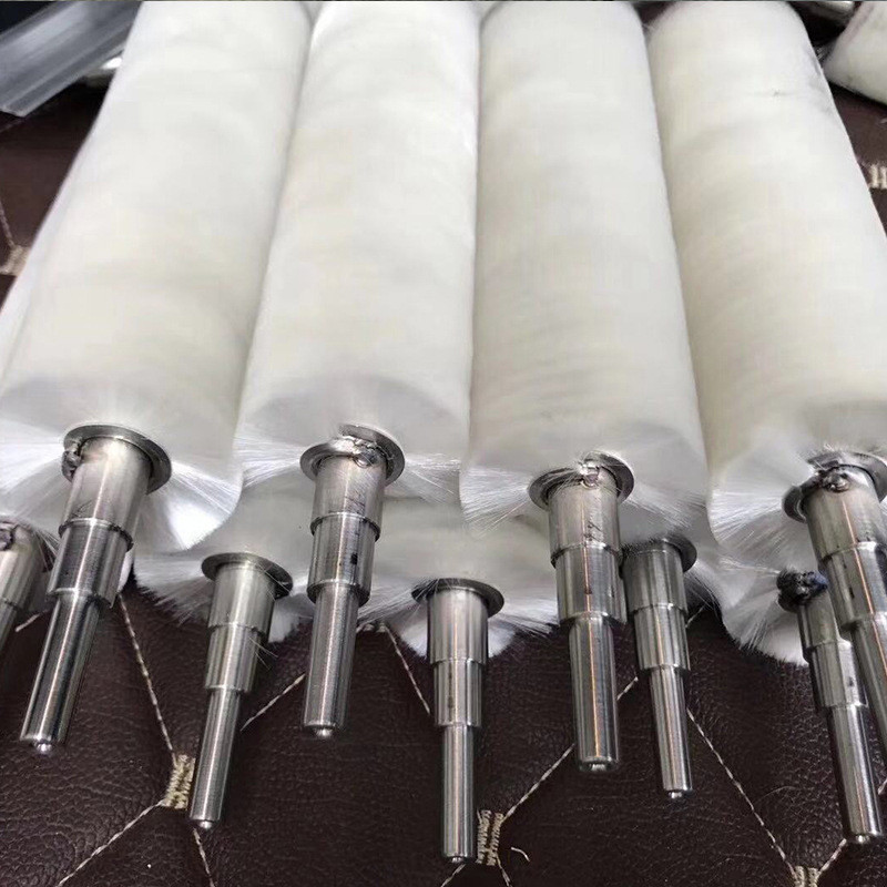 Brass Steel Wire Polishing Roller Brush For Heavy Industry Derusting