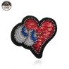 Buy cheap Sew On OEM Beaded Applique Patches Heart Eyes Sequins Material Merrowed Border from wholesalers