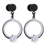 New style zircon earrings gold plated shinning hoop earrings for girls