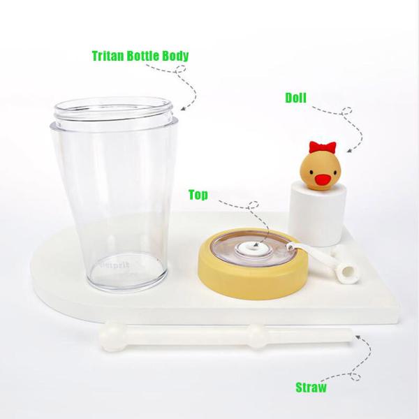 Buy cheap FDA Clear Plastic Water Bottle Silicone Drink Bottle With Straw from wholesalers