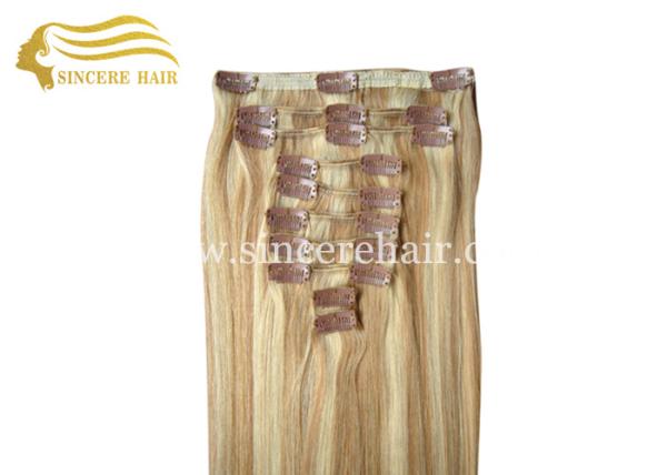 Hot Sell 60 CM Straight Remy Human Hair Extensions Clips-In 10 Pieces 130 Gram