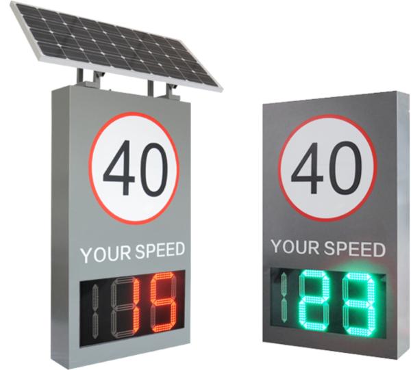 Buy cheap Road Warning solar powered traffic speed signs detector Dual color Display 12inch 13.4inch from wholesalers