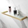 Buy cheap Luxury Stainless Steel Bathroom Accessories Shelves Glass Flat Rack Kid Friendly from wholesalers