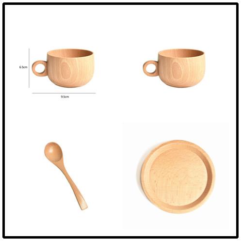 Quality Beech Wooden Drinking Cups 250ml Wine Cocktails Mixed Drinks Beer Wooden Mug for sale