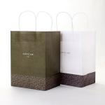 Customized Fashion Shopping Bag Take Away Food Bag Brown Kraft Clothing Paper