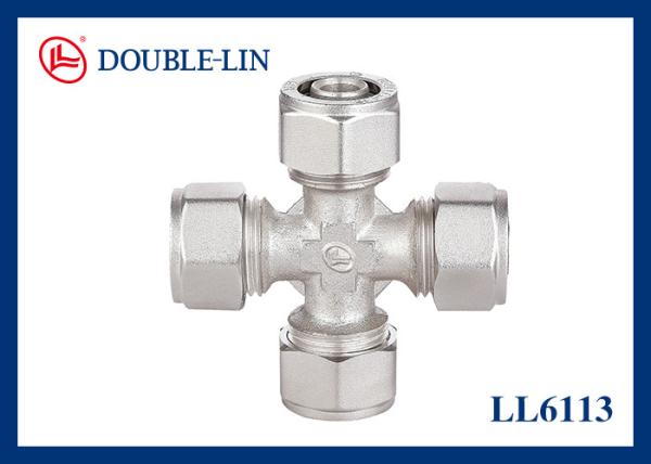 Buy cheap HPB 57-3 Brass 1216 To 2632 Cross Brass Compression Fittings from wholesalers