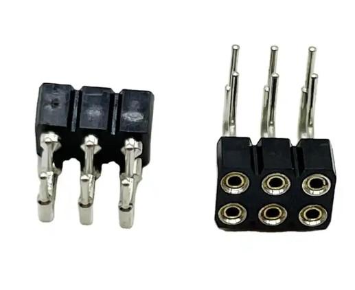 Buy cheap IATF16949 2.54mm Machined Double Row Pin Header Female 2x03P from wholesalers