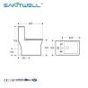 Buy cheap SWM8608 Rimless Ceramic One Piece Toilet Square Elongated Toilet Bowl Ceramic Single Unit Toilet from wholesalers