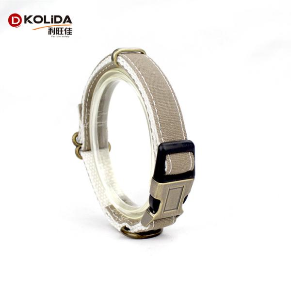 Buy cheap Safety Adjustable Nylon Dog Collars Pink , Blue , Grey Color Customized Logo from wholesalers