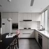 Buy cheap 100CM Solid Gray Kitchen Cabinets With White Countertops Furniture from wholesalers