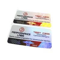 Buy cheap 6x3cm Laser PET Film 10ml Vial Labels With Glossy Varnishing product