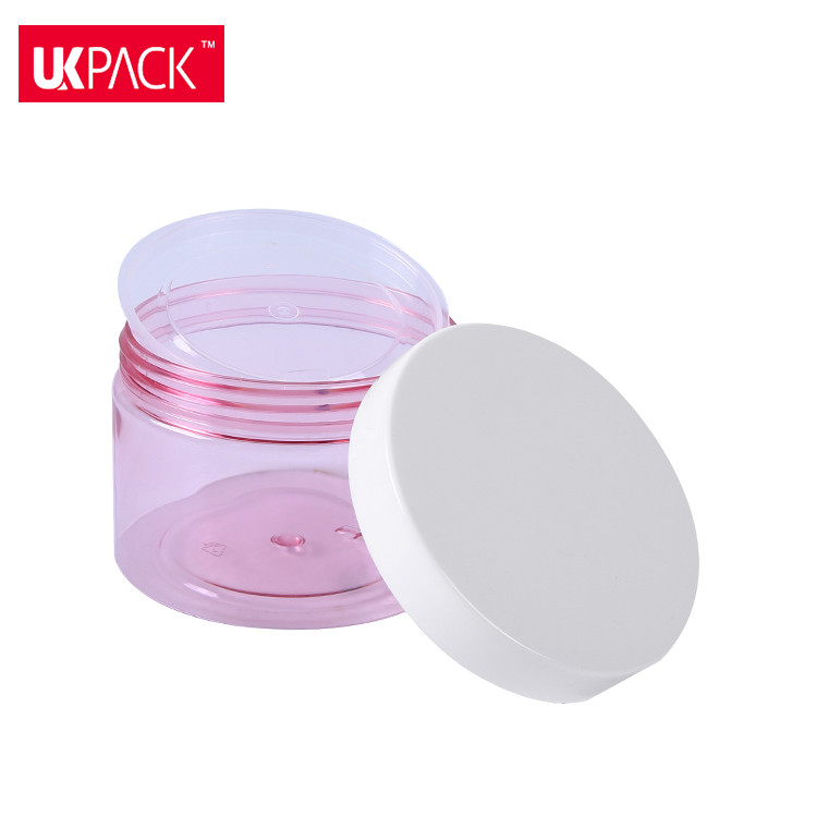Frosted Clear Cosmetic Plastic Jars Big Size Facial Mask / Hiar Cream Jar UKC49