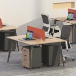 Extendable Office Furniture Combination for Four Artificial Positions in Modern