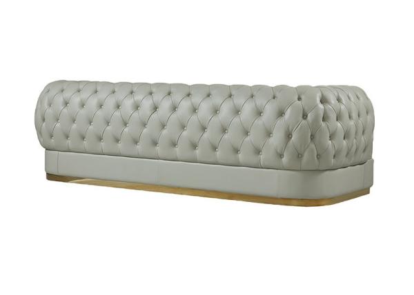 Buy cheap Handmade Genuine Leather Sofa Set High Density Foam White Leather Chesterfield Sofas from wholesalers