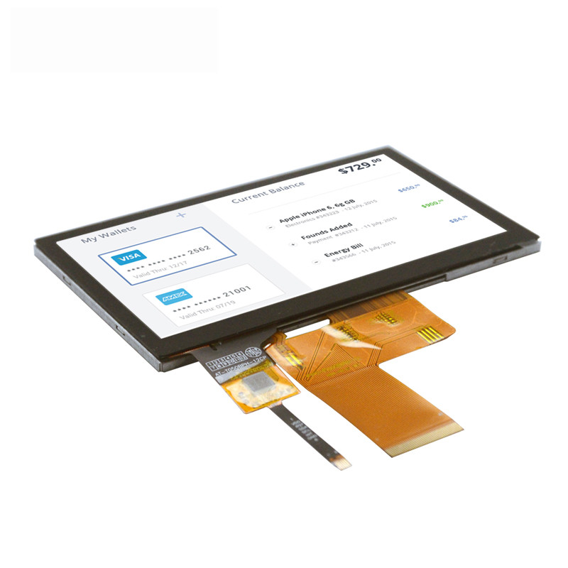 5 Inch Touch Screen ,Tft Lcd 480x272, 40 PINS 24bit RGB Interface 350 CD/M2
