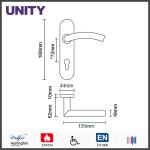 Stainless Steel Fire Door Lever Handle EN1906 and EN1634 Satin Finish