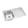 Buy cheap 33*20 Inch Topmount Kitchen SS Sink With Drainboard Indian Size from wholesalers