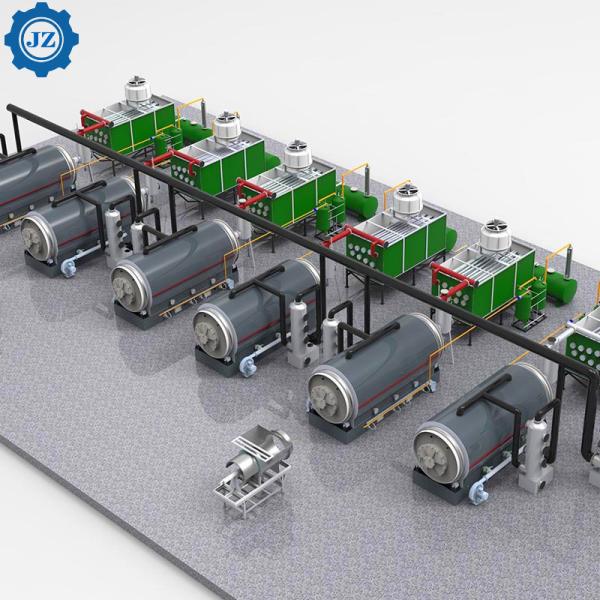Buy cheap Fully Continuous Waste Tyre Plastic Recycling To Fuel Oil Pyrolysis Plant from wholesalers