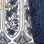 African Beaded Sequins Embroidered Dress Lace Fabric 91.44Cm Length