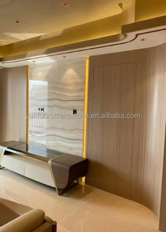 Modern Hotel Design Style Transparent White Jade Marble Slab for Wall and Floor