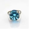 Buy cheap Gemstone Jewelry 12mmx14mm Oval Dome Blue Topaz Cubic Zirconia 925 Silver Ring(R44) from wholesalers