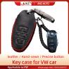 Buy cheap Black Hand Sewing Full Grain Leather Car Key Case For Volkswagen from wholesalers