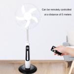Latest 5 Blades 16/18 Inches Rechargeable Floor Stand Fan Solar Powered Electric