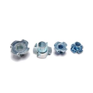 Tee Nuts With Pronge DIN 1624 Blue White Zinc Tee Nuts With Pronge Four Claw Tee