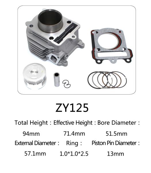 Origin Motorcycle Cylinder Kit , Yamaha Cylinder Kit For ZY125 Yamaha Lingying