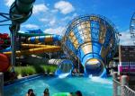 Exciting Fiberglass Big Tornado Water Slide 4 Loads For Outdoor Water Park