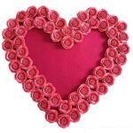 Heart Handmade Flowers From Fabric , Romantic Fabric Wedding Flowers