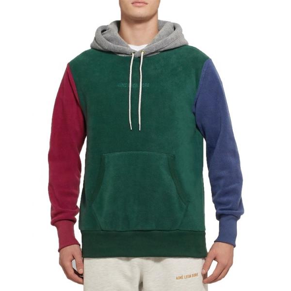 Buy cheap Embroidered Sports Team Hoodies Men Sweatshirt Colorblock Fleece Hoodie from wholesalers