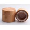Buy cheap Wooden Round Bottle Natural Bamboo Container Cosmetic Jar Packaging Inner Glass from wholesalers