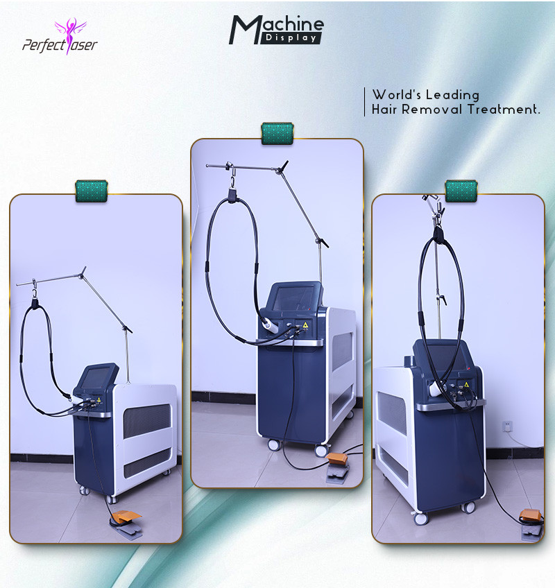 2 In 1 Alexandrite Lazer Hair Removal Machine Nd Yag Pigment Removal Machine