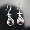 Buy cheap 925 Sterling Silver Pear Shape Created Amethyst Cubic Zircon Drop Dangle Earrings (PSJ04502) from wholesalers