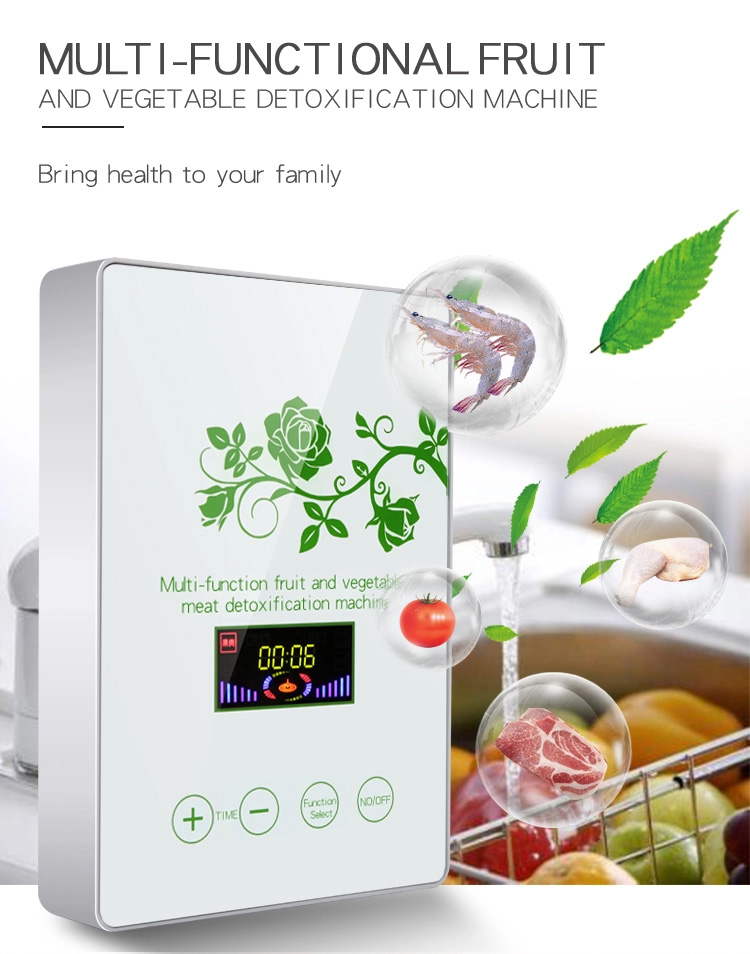 Homefish Glass Panel Portable Fruit Vegetable Sterilizing Intelligent Multifunction Machine 400mg/h Ozone Generator for Kitchen