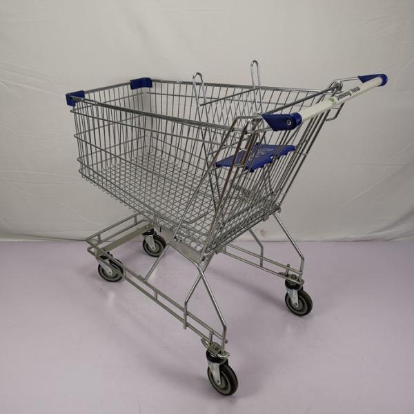 Buy cheap Regular 125L Supermarket Shopping Trolley Zinc 4 Wheel Shopping Trolley CE from wholesalers