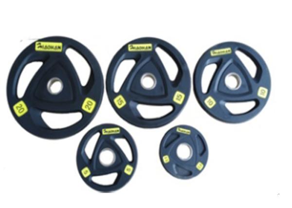 Quality Black Rubber Weight Plates , 2.5kg - 20kg Weight Lifting Plates For Barbell Training for sale