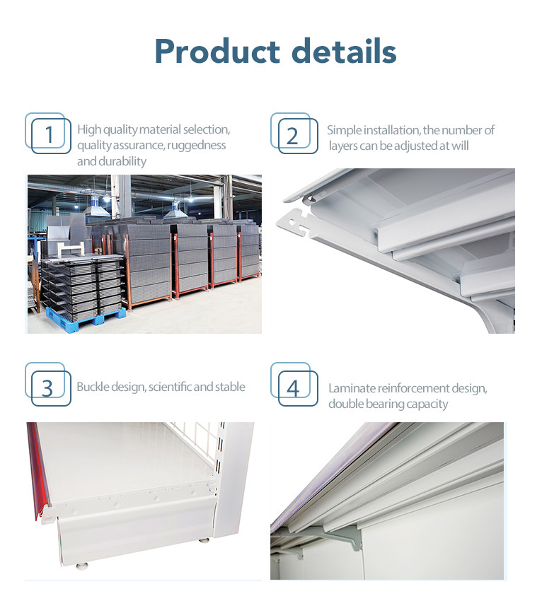 Heavy Duty Economical Metal Retail Shelving Q235B Gondola Display Units