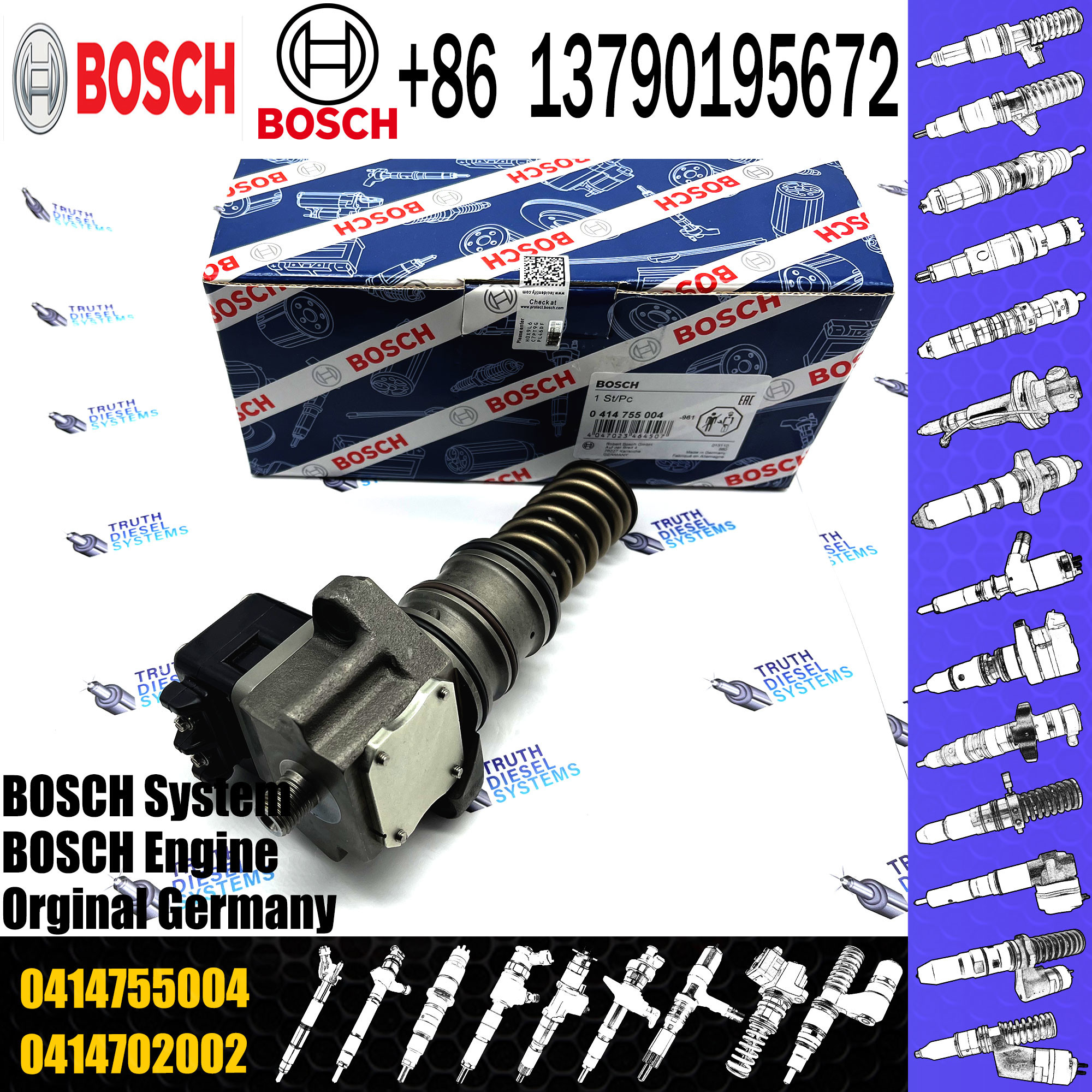 Diesel Fuel Injector Pump Fuel Injection Unit Pump 0414755004 0986445005 1392052