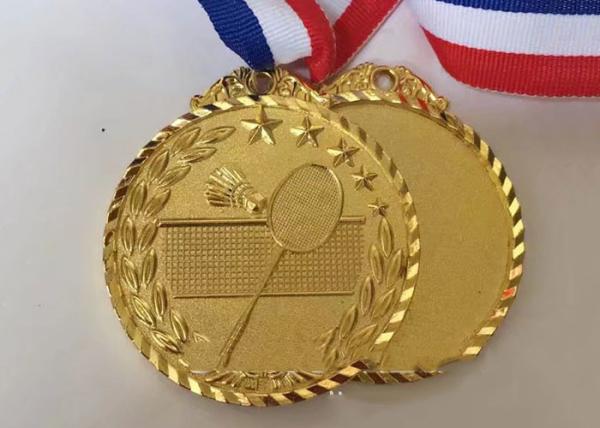 Buy cheap Gold Plated Casting Metal Sports Medals Custom Zinc Alloy For Badminton Match from wholesalers
