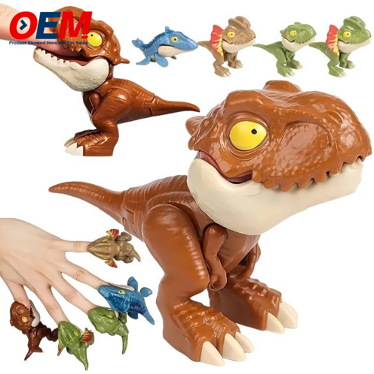 Customized Plastic Animal Shape Finger Toys OEM PVC Toys Made Silicone Kid Toy