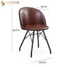 Buy cheap ODM OEM PU Faux Leather Dining Chairs With Comfortable Backrest from wholesalers